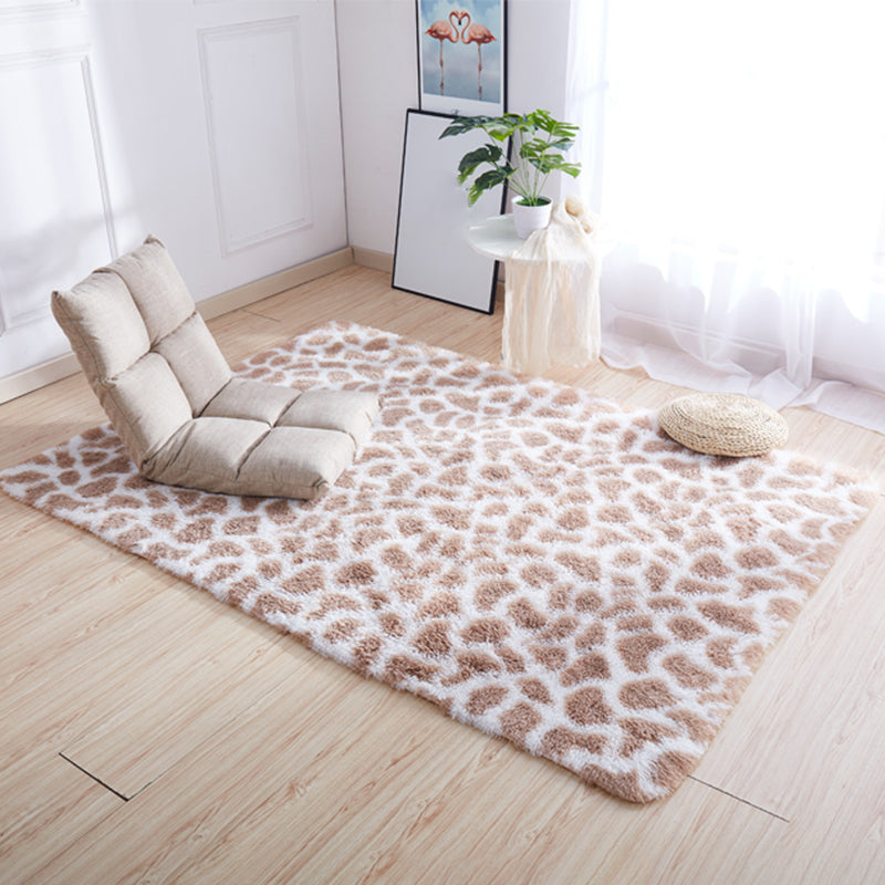 Modern Leopard Pattern Rug Fluffy Rug Washable Area Rug for Living Room Camel Clearhalo 'Area Rug' 'Casual' 'Rugs' Rug' 1946885