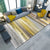 Contemporary Abstract Pattern Rug Grey and Yellow Polyester Rug Non-Slip Backing Washable Carpet for Bedroom Yellow Clearhalo 'Area Rug' 'Modern' 'Rugs' Rug' 1947026