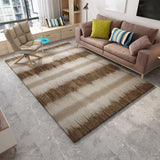 Modern Living Room Rug in Brown Abstract Triangle Circle Stripe Pattern Rug Polyester Washable Area Rug Brown Clearhalo 'Area Rug' 'Modern' 'Rugs' Rug' 1947298