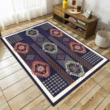 Tribal Southwestern Rug in Blue Chevron Diamond Stripe Pattern Rug Polyester Pet Friendly Carpet for Home Decoration Blue Clearhalo 'Area Rug' 'Rugs' 'Southwestern' Rug' 1947402