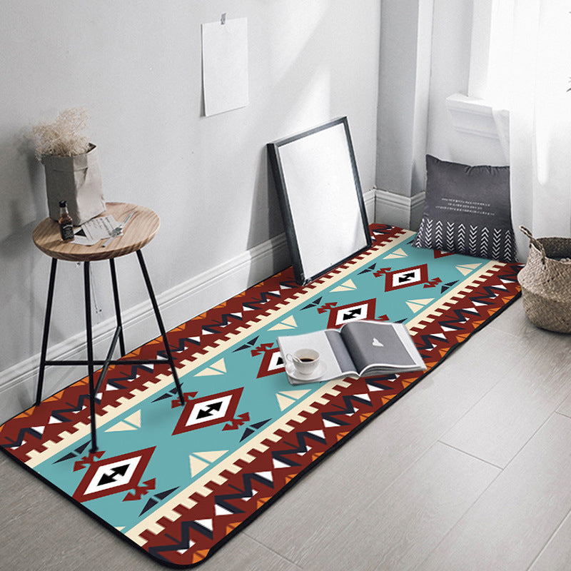 Stylish Tribal Geometric Pattern Rug Brown and White Bohemian Rug Synthetics Pet Friendly Non-Slip Backing Washable Area Rug for Living Room Brown Clearhalo 'Area Rug' 'Bohemian' 'Rugs' Rug' 1947641