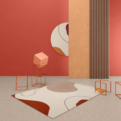 Stylish Nordic Rug Multicolor Abstract Rug Pet Friendly Anti-Slip Washable Area Rug for Decoration Brown Clearhalo 'Area Rug' 'Rug' 1947658