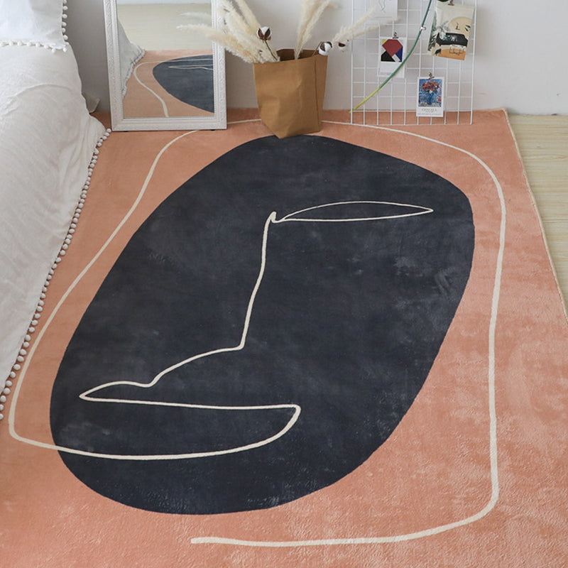 Funky Modernism Rug Black Multicolor Abstract Rug Pet Friendly Anti-Slip Washable Area Rug for Decoration Brown 2'7" x 5'3" Clearhalo 'Area Rug' 'Rug' 1947688