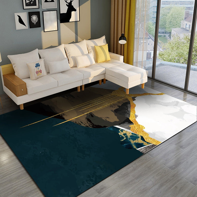 Fashion Modern Rug, Living Room Rug, Large Area Rugs, Abstract Art Oil  Painting, Black Carpet Rug, Bedroom Rug, Bedside Non-slip Floor Mats 