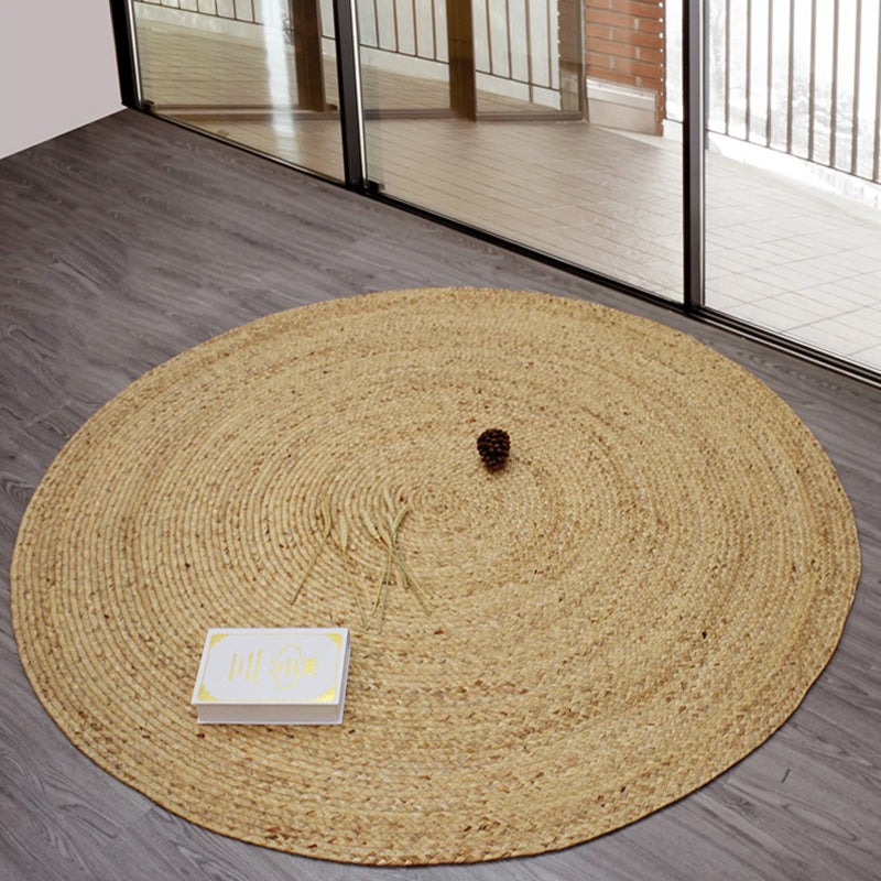 Khaki and Brown Plain Rug Sisal Rural Rug Pet Friendly Washable Non-Slip Area Rug for Living Room Clearhalo 'Area Rug' 'Rug' 1947729