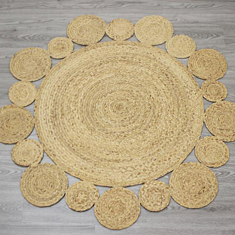 Khaki and Brown Plain Rug Sisal Rural Rug Pet Friendly Washable Non-Slip Area Rug for Living Room Khaki Clearhalo 'Area Rug' 'Rug' 1947734