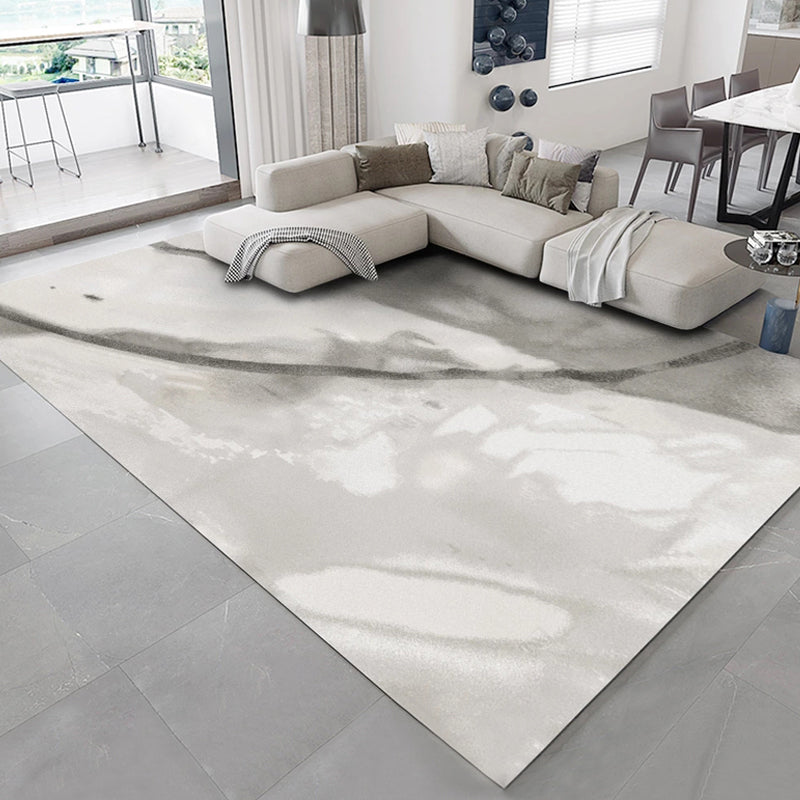 Funky Abstract Rug Blue and Grey Modern Rug Polyester Pet Friendly Washable Non-Slip Area Rug for Bedroom Clearhalo 'Area Rug' 'Modern' 'Rugs' Rug' 1947763
