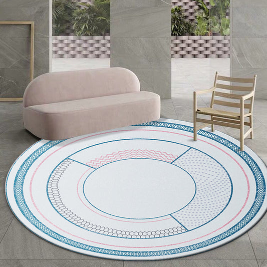 Modernist Decoration Rug Multicolor Circle Pattern Rug Polypropylene Washable Non-Slip Pet Friendly Area Rug Blue Clearhalo 'Area Rug' 'Modern' 'Rugs' Rug' 1947811