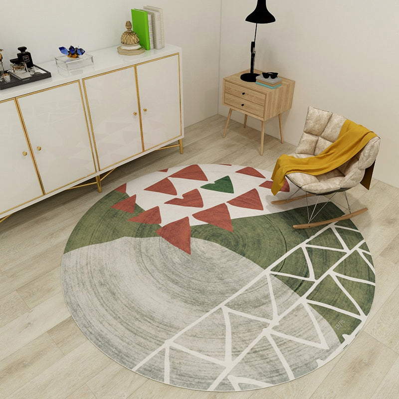 Creative Nordic Rug Multi Color Marble Geometric Shapes Rug Stain-Proof Pet Friendly Carpet for Living Room Green Clearhalo 'Area Rug' 'Rug' 1947853