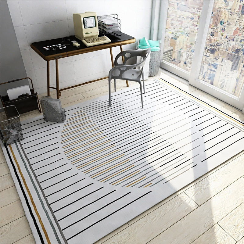 Simple Shapes Rug Simple Style Stripes Rug with Geometric Shapes Light Color ...