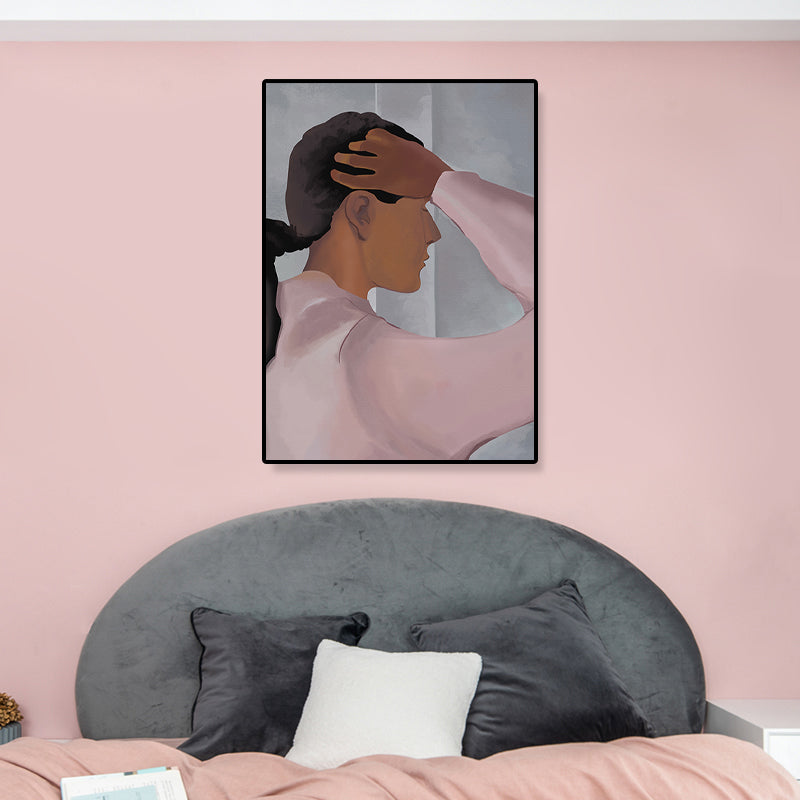 Couche illustrée Print Pop Art Art Texturé Décor mural de salon en couleur douce