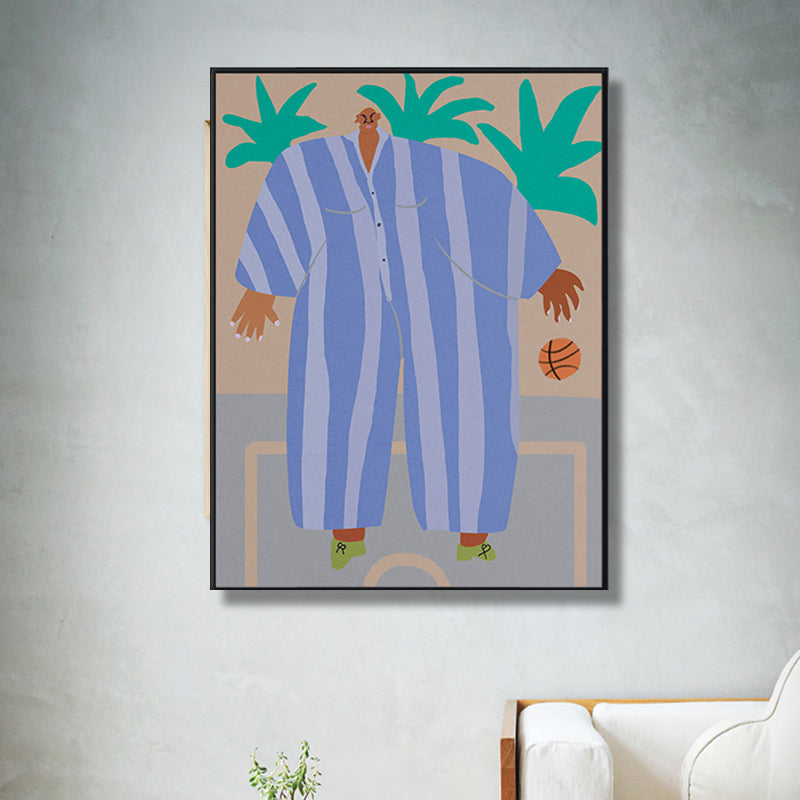 Modern Figure Drawing Wall Art Canvas Textured Soft Color Wall Decor for Living Room Clearhalo 'Arts' 'Canvas Art' 1948278