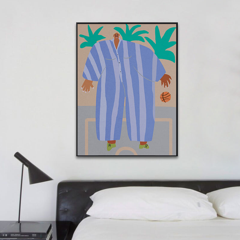 Modern Figure Drawing Wall Art Canvas Textured Soft Color Wall Decor for Living Room Clearhalo 'Arts' 'Canvas Art' 1948279