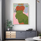 Figure Wall Art Print Bedroom Illustration Fun Time of the Giant Canvas in Soft Color for Decor Green Clearhalo 'Arts' 'Canvas Art' 1948325