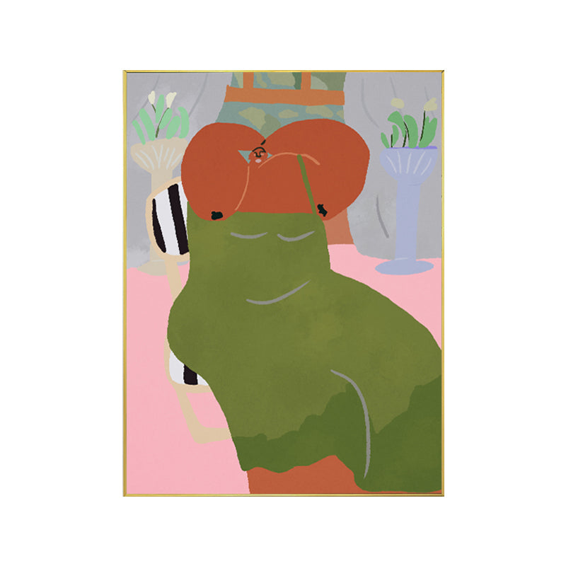 Figure Wall Art Print Bedroom Illustration Fun Time of the Giant Canvas in Soft Color for Decor Clearhalo 'Arts' 'Canvas Art' 1948328