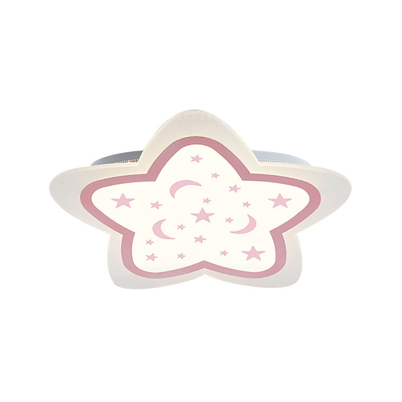 Art Deco Star Shape Ceiling Light Acrylic Flush Mount Ceiling Light for Kid Bedroom Clearhalo 'Ceiling Lights' 'Close To Ceiling Lights' 'Close to ceiling' 'Flush mount' Lighting' 194839