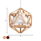 Geometric Kitchen Bar Hanging Light Wood 1-Light Modern Ceiling Pendant in Light/Dark Brown with Inner Bowl Metal Shade Clearhalo 'Ceiling Lights' 'Modern Pendants' 'Modern' 'Pendant Lights' 'Pendants' Lighting' 1949014