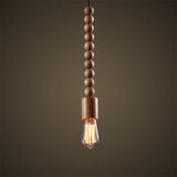Brown Baluster Pendant Ceiling Light Simplicity 1 Head Wood Exposed Bulb Designed Hanging Lamp Kit Clearhalo 'Ceiling Lights' 'Modern Pendants' 'Modern' 'Pendant Lights' 'Pendants' Lighting' 1949067
