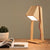Wooden Trapezoid Night Light Nordic 1 Head Table Lighting with Storage Shelf in Beige Wood Clearhalo 'Lamps' 'Table Lamps' Lighting' 1949239