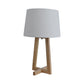 Drum Night Table Light Minimalism Fabric 1-Head Wood 2-Legged Nightstand Lamp for Kids Room Clearhalo 'Lamps' 'Table Lamps' Lighting' 1949263
