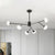 Black/Gold Bough Ceiling Chandelier Postmodern 6/15/18 Heads Metal Hanging Light Kit with Ball Milky Glass Shade 6 Black Clearhalo 'Ceiling Lights' 'Chandeliers' 'Modern Chandeliers' 'Modern' Lighting' 1949534