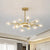Black/Gold Starburst Chandelier Contemporary 12/16-Head Opal Frosted/Clear Glass Suspension Lighting for Living Room 12 Gold Clear Clearhalo 'Ceiling Lights' 'Chandeliers' 'Modern Chandeliers' 'Modern' Lighting' 1949581
