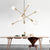 Rotatable 3-Arm Chandelier Minimalism White Ball Glass 6 Bulbs Gold Suspension Pendant Light Gold Clearhalo 'Ceiling Lights' 'Chandeliers' 'Modern Chandeliers' 'Modern' Lighting' 1949700