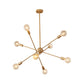 Gold Sputnik Ceiling Suspension Lamp Postmodernism 6/8 Bulbs Metal Chandelier Light Clearhalo 'Ceiling Lights' 'Chandeliers' 'Modern Chandeliers' 'Modern' Lighting' 1949746