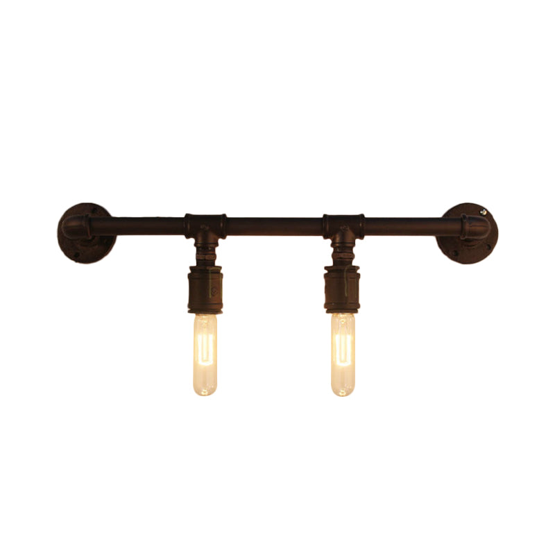 Iron Black Wall Light Straight Pipe 2/4/6 Bulbs Industrial Wall Sconce Light for Living Room 2.0 Black Clearhalo 'Art deco wall lights' 'Cast Iron' 'Glass' 'Industrial wall lights' 'Industrial' 'Middle century wall lights' 'Modern' 'Rustic wall lights' 'Tiffany' 'Traditional wall lights' 'Wall Lamps & Sconces' 'Wall Lights' Lighting' 1949844