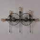 Black 1/4/5-Bulb Wall Light Sconce Industrial Iron Wheel Wall Mounted Light with Chain and Pipe Clearhalo 'Art deco wall lights' 'Cast Iron' 'Glass' 'Industrial wall lights' 'Industrial' 'Middle century wall lights' 'Modern' 'Rustic wall lights' 'Tiffany' 'Traditional wall lights' 'Wall Lamps & Sconces' 'Wall Lights' Lighting' 1949877