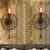 Black 1/4/5-Bulb Wall Light Sconce Industrial Iron Wheel Wall Mounted Light with Chain and Pipe 1.0 Black Clearhalo 'Art deco wall lights' 'Cast Iron' 'Glass' 'Industrial wall lights' 'Industrial' 'Middle century wall lights' 'Modern' 'Rustic wall lights' 'Tiffany' 'Traditional wall lights' 'Wall Lamps & Sconces' 'Wall Lights' Lighting' 1949883