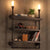 2 Lights Wall Mount Lighting Loft Style 3-Tier Pipe Shelf Iron Wall Lamp in Black Black Clearhalo 'Art deco wall lights' 'Cast Iron' 'Glass' 'Industrial wall lights' 'Industrial' 'Middle century wall lights' 'Modern' 'Rustic wall lights' 'Tiffany' 'Traditional wall lights' 'Wall Lamps & Sconces' 'Wall Lights' Lighting' 1949999