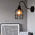 Metal Bird Cage Wall Mount Lighting with Gooseneck Arm Vintage 1 Head Wall Light Sconce in Black Black Clearhalo 'Art deco wall lights' 'Cast Iron' 'Glass' 'Industrial wall lights' 'Industrial' 'Middle century wall lights' 'Modern' 'Rustic wall lights' 'Tiffany' 'Traditional wall lights' 'Wall Lamps & Sconces' 'Wall Lights' Lighting' 1950176