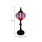 Single Light Desk Lighting Antique Elliptical Stained Glass Night Table Light in White/Red/Blue for Bedroom Clearhalo 'Lamps' 'Table Lamps' Lighting' 1950382