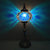 Single Light Desk Lighting Antique Elliptical Stained Glass Night Table Light in White/Red/Blue for Bedroom Blue Clearhalo 'Lamps' 'Table Lamps' Lighting' 1950384
