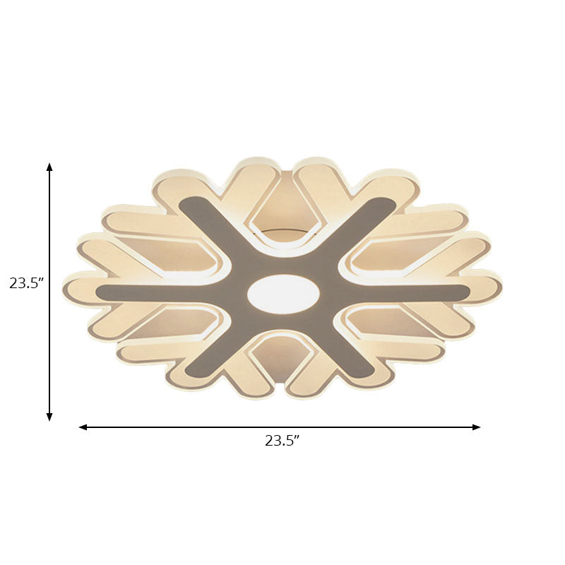 Kid Bedroom Snowflake Flush Ceiling Light Fixture Acrylic Modern LED Flush Ceiling Lights Clearhalo 'Ceiling Lights' 'Close To Ceiling Lights' 'Close to ceiling' 'Flush mount' Lighting' 195207