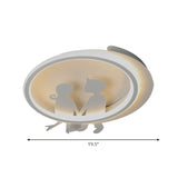 Acrylic Circle Ceiling Light Fixture Modern Contemporary Ceiling Light in White for Bedroom Clearhalo 'Ceiling Lights' 'Close To Ceiling Lights' 'Close to ceiling' 'Flush mount' Lighting' 195385