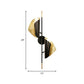 Curve Metal Sheet Sconce Light Postmodern 2 Lights Black Wall Mount Light for Stairway Clearhalo 'Cast Iron' 'Glass' 'Industrial' 'Modern wall lights' 'Modern' 'Tiffany' 'Traditional wall lights' 'Wall Lamps & Sconces' 'Wall Lights' Lighting' 1954522