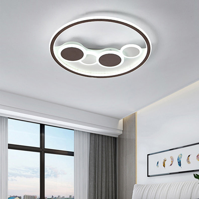 Contemporary Bubble Shaped Flush Ceiling Light Acrylic Black LED Ceiling Light for Cloth Shop Black White Clearhalo 'Ceiling Lights' 'Close To Ceiling Lights' 'Close to ceiling' 'Flush mount' Lighting' 195491