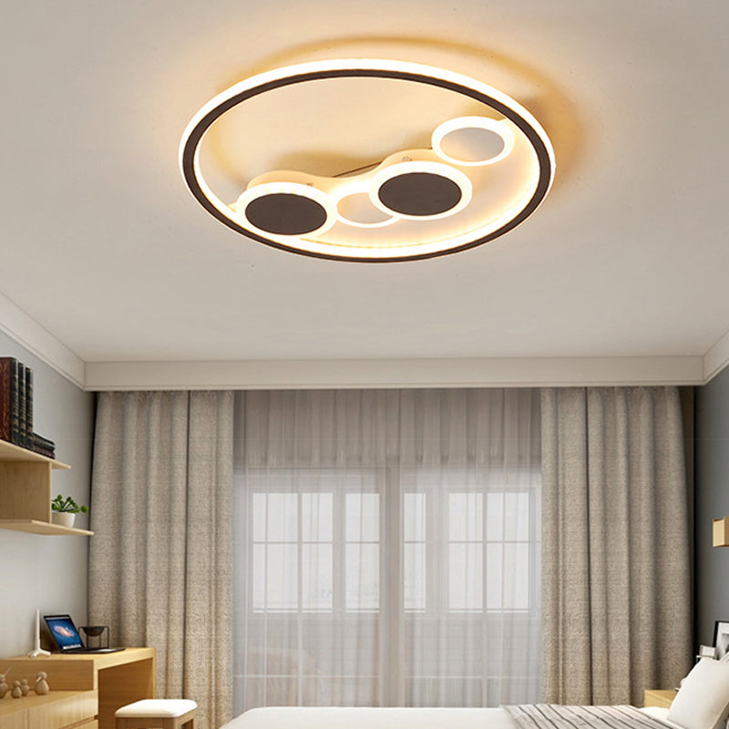 Contemporary Bubble Shaped Flush Ceiling Light Acrylic Black LED Ceiling Light for Cloth Shop Black Clearhalo 'Ceiling Lights' 'Close To Ceiling Lights' 'Close to ceiling' 'Flush mount' Lighting' 195492
