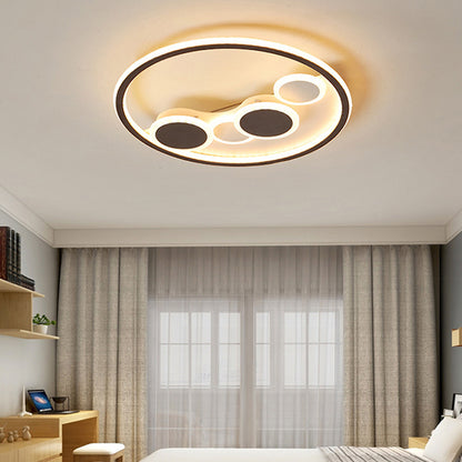 Contemporary Bubble Shaped Flush Ceiling Light Acrylic Black LED Ceiling Light for Cloth Shop Black Clearhalo 'Ceiling Lights' 'Close To Ceiling Lights' 'Close to ceiling' 'Flush mount' Lighting' 195492