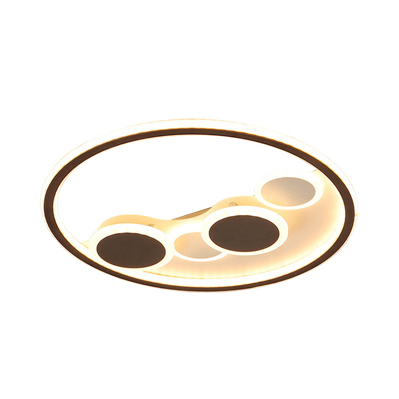 Contemporary Bubble Shaped Flush Ceiling Light Acrylic Black LED Ceiling Light for Cloth Shop Clearhalo 'Ceiling Lights' 'Close To Ceiling Lights' 'Close to ceiling' 'Flush mount' Lighting' 195493