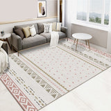 Pink Bohemian Indoor Rug Geometric Polka Dots Area Floor Covering Polyester Pet Friendly Stain Resistant Washable Rug Pink Clearhalo 'Area Rug' 'Rugs' 'Southwestern' Rug' 1955308