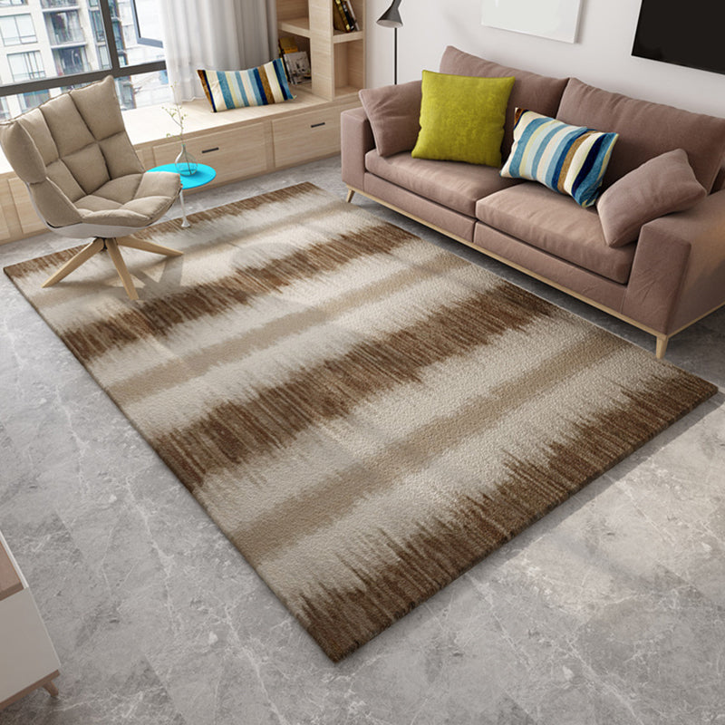 Brown Bedroom Rug Novelty Circle Triangle Stripe Pattern Area Rug Polyester Washable Carpet Tan Clearhalo 'Area Rug' 'Rug' 1955431