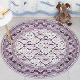 Purple Americana Rug Polyester Southwestern Rug Non-Slip Backing Washable Area Rug for Bedroom Purple Clearhalo 'Area Rug' 'Rugs' 'Southwestern' Rug' 1955445
