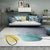 Ivory Novelty Rug Polyester Colorblock Line Pattern Rug Washable Carpet for Bedroom Purplish Blue Clearhalo 'Area Rug' 'Rug' 1955528