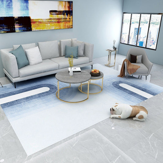 Modern Ombre Blue Polyester Rug Washable Area Rug for Living Room Sky Blue Clearhalo 'Area Rug' 'Modern' 'Rugs' Rug' 1955795