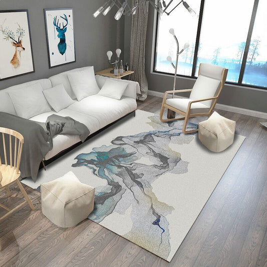 Creative Abstract Pattern Rug Grey Contemporary Rug Polyester Washable Non-Slip Backing Area Rug for Living Room Grey Clearhalo 'Area Rug' 'Modern' 'Rugs' Rug' 1955829