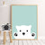 Cartoon Animal Pattern Canvas Kids Style Textured Painting in Soft Color for Home Blue Clearhalo 'Art Gallery' 'Canvas Art' 'Kids' Arts' 1956109