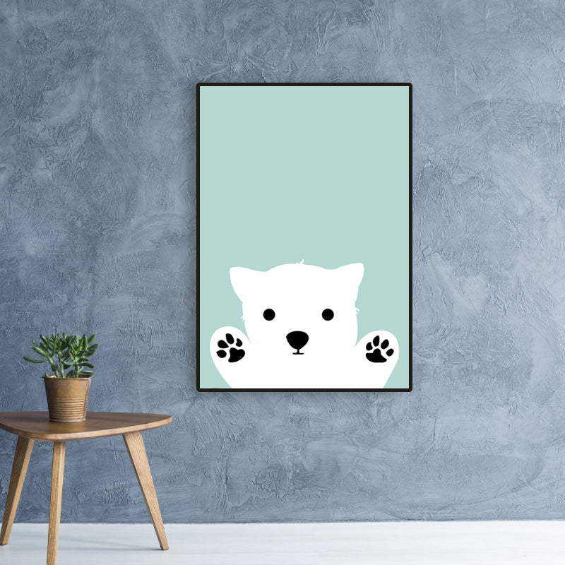 Cartoon Animal Pattern Canvas Kids Style Textured Painting in Soft Color for Home Clearhalo 'Art Gallery' 'Canvas Art' 'Kids' Arts' 1956111